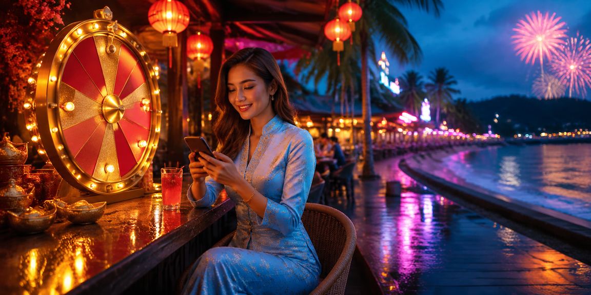 Pemain wanita bermain Roulette di kasino dalam talian Langkawi